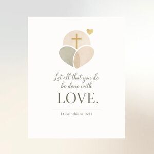 DDS Art Print, 8x10, Bible Verse, Paper Print, Unframed, Boho Series